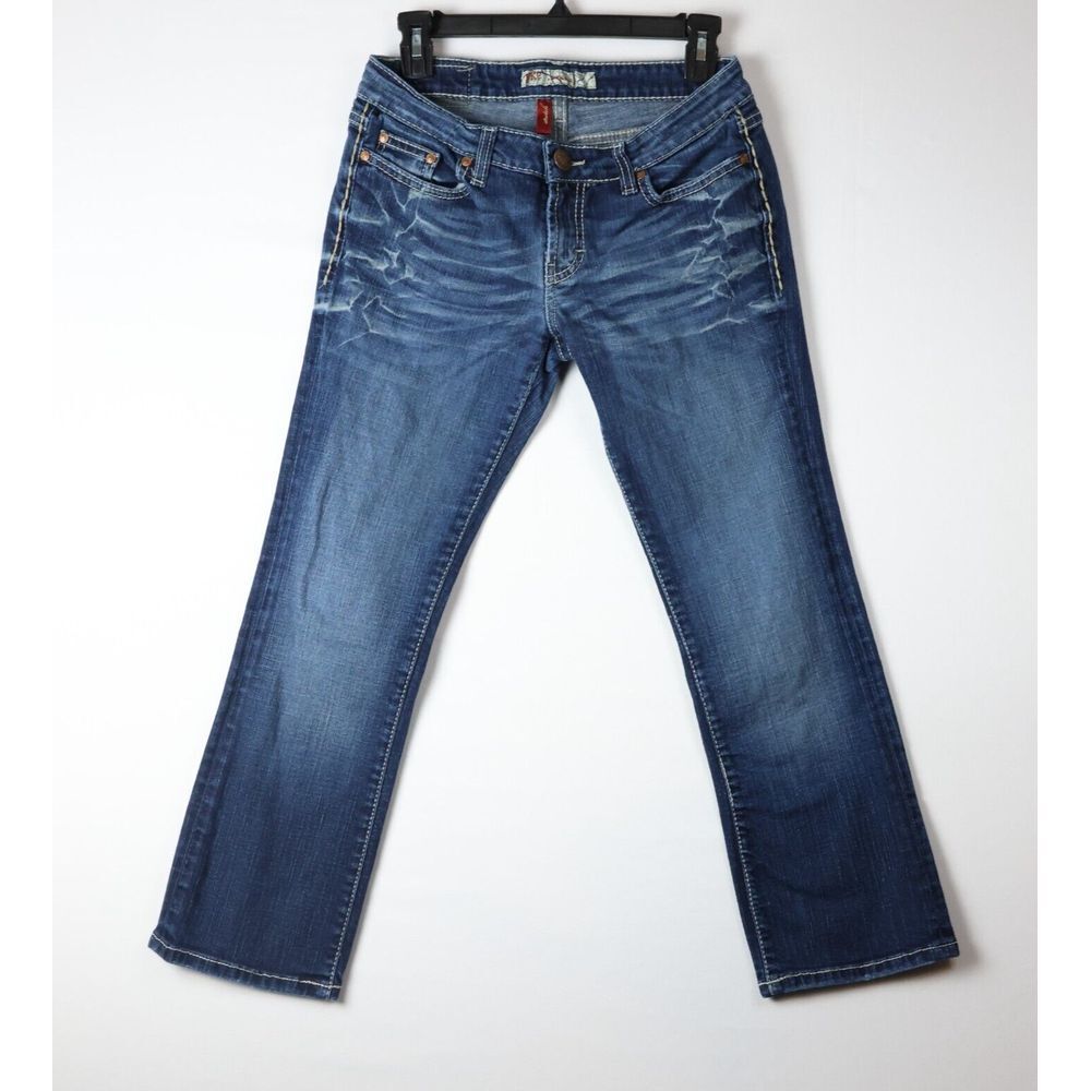 Buckle BKE Sabrina Bootcut Jeans Women 28 Blue Denim‎ Dark Wash Fade Stretch